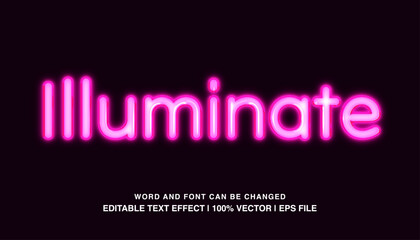 Obraz premium editable text effect Illuminate