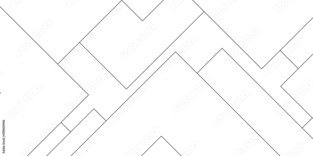 Poster abstract seamless random geometric white, black square lines pattern on a transparent background des