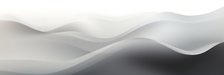 Obraz premium Abstract Gradient Landscape: A minimalist abstract landscape featuring a subtle blend of gray and white gradients, forming a series of gentle rolling hills.