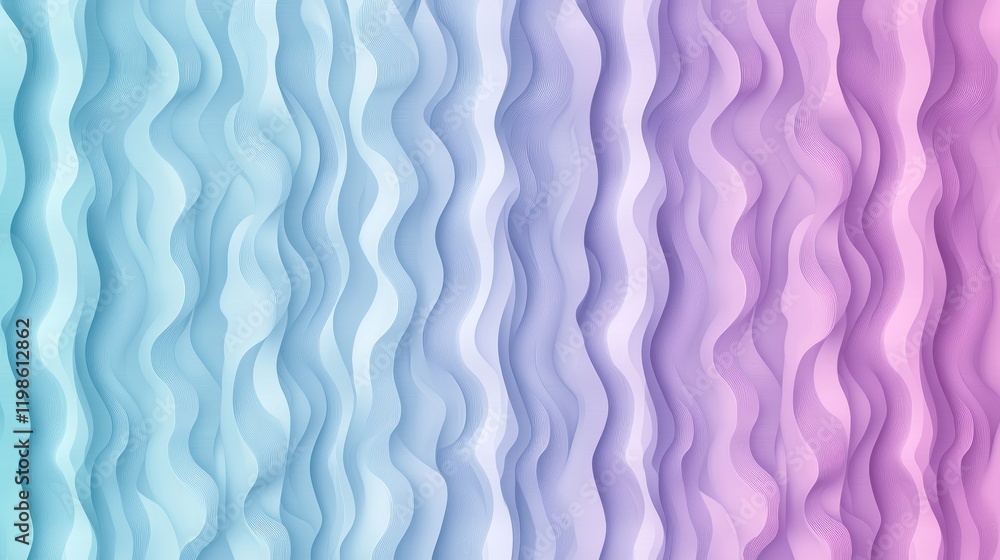 Poster cool-toned gradient with soft wave patterns