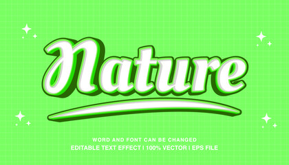 editable text effect nature