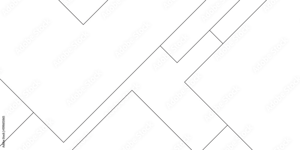 Poster abstract seamless random geometric white, black square lines pattern on a transparent background des