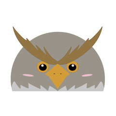 cute owl vector design, drawing cartoon owl face, drawing owl face easy and simple full color
