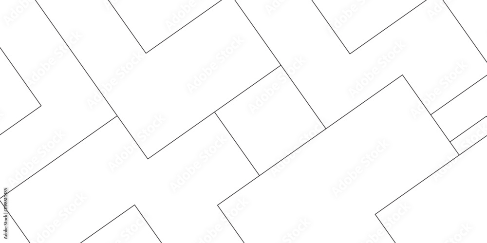 Poster abstract seamless random geometric white, black square lines pattern on a transparent background des