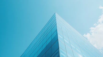Blank billboard on modern building under blue sky architectural photography urban environment aerial view