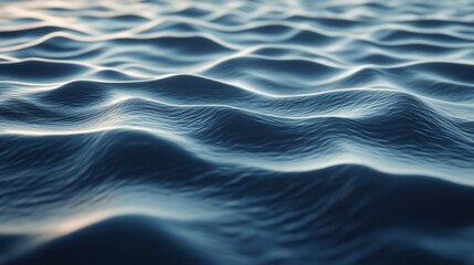 Close-up of Gentle Ripples on a Blue Water Surface