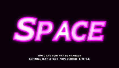 editable text effect space