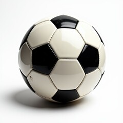 Classic Black and White Soccer Ball Isolated on White Background Sports Equipment Photography