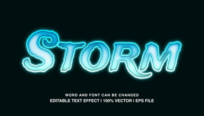 Fototapeta premium editable text effect storm