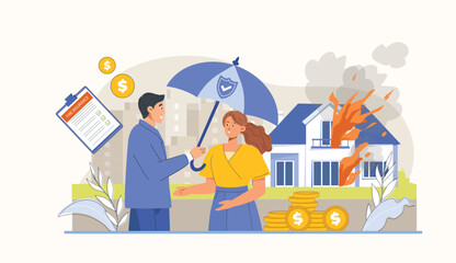 Stay prepared with this thoughtful illustration featuring injury coverage, a doctor, and supportive policies that emphasize health insurance benefits.