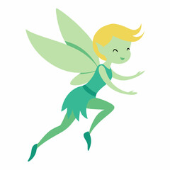 Vector illustration of a flying fairy