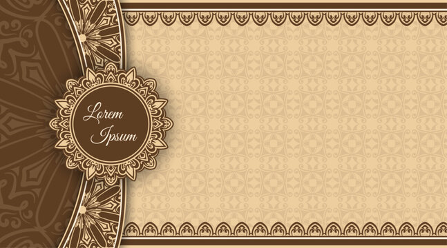 Ornamental Invitation Card with Mandala Decoration