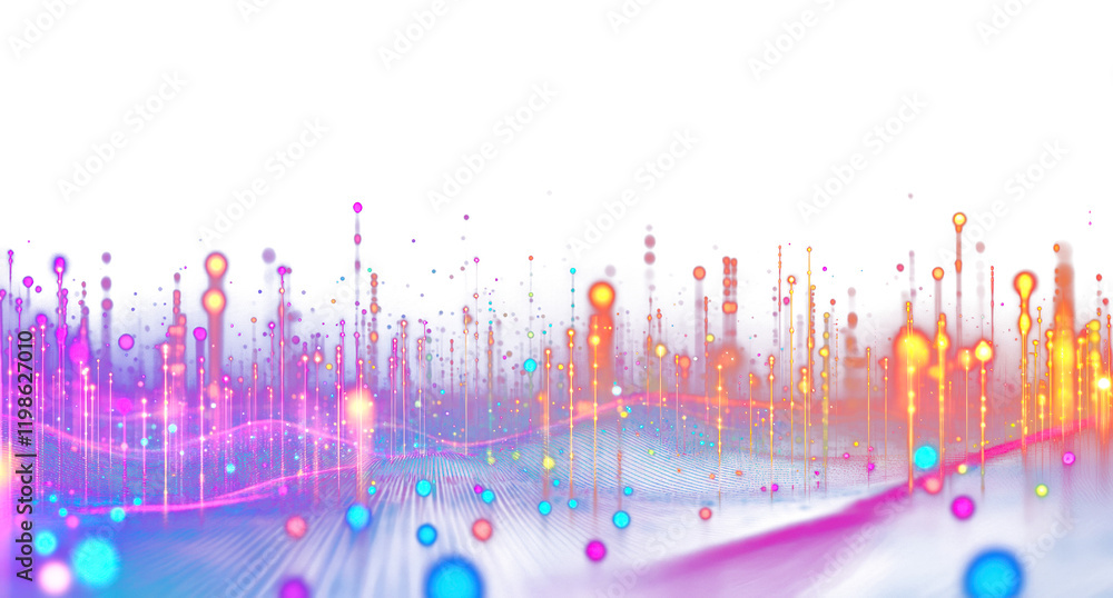 Poster png abstract data visualization background light futuristic technology.