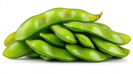 Green sugar pile on a white background sweet food ingredient for baking and cooking use in recipes