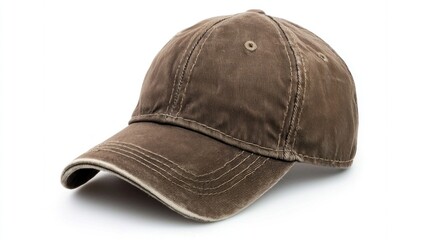 Fototapeta premium Trendy Baseball Cap on White Background