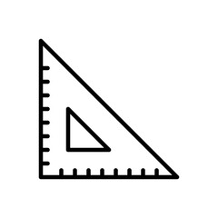 Ruler vector icon, flat design gauge symbol.