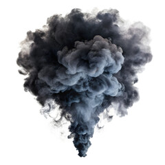 Fototapeta premium Realistic black smoke effect isolated on transparent background