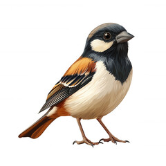 Obraz premium Sparrow isolated on transparent background.