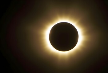 Dark Sky Featuring Sun&rsquo;s Radiant Corona