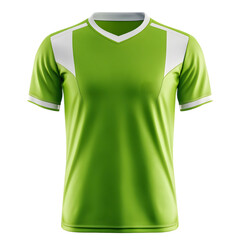 Green and White Striped Soccer Jersey Uniform Template for Sports Teams and Activewear