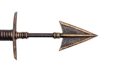 Ancient decorative spear historical artifact gigapixel standard scale studio setting close-up view cultural significance