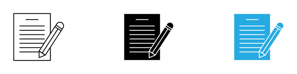 Declarations icon black white vector outline