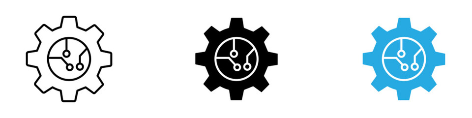 ETL icon black white vector outline