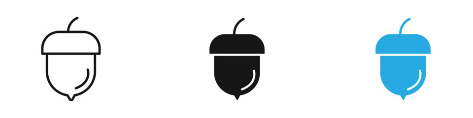 Hazelnut icon black white vector outline