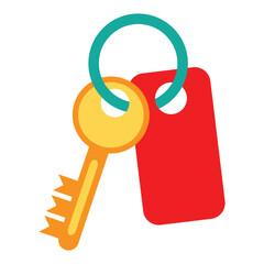 Key icon. keys symbol silhouette for house isolated on white background. Key icon flat style sing graphic design. Password key business concept. Unlock sign for website design.