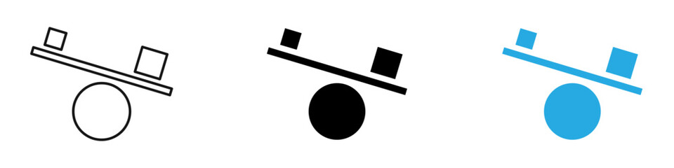 Leverage icon black white vector outline