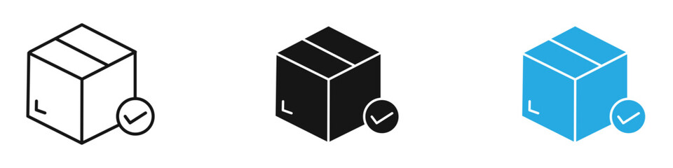 Order receive icon black white vector outline