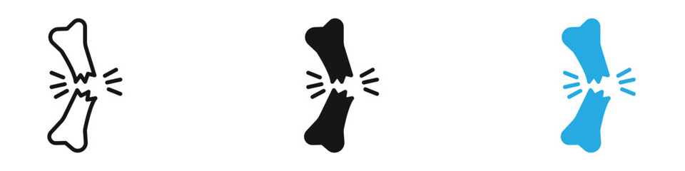 Osteoporosis icon black white vector outline