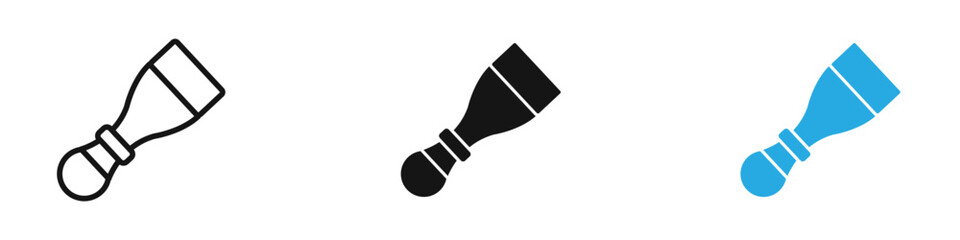 Pepper shaker icon black white vector outline