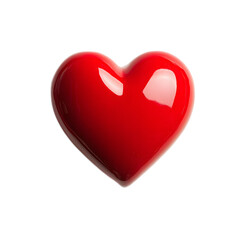 Fototapeta premium Shiny Red Heart Shape Romantic Symbol of Love and Passion