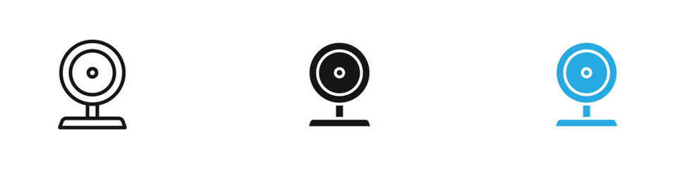 Webcam icon black white vector outline