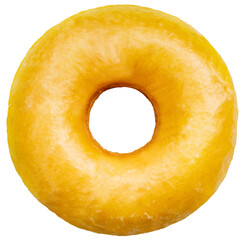 Donuts dough on White background, Plain ring Donut isolate on white background PNG File.