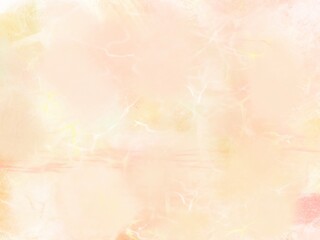 落ち着いたピンクや黄色や白の混ざった水彩の滲みの背景イラスト