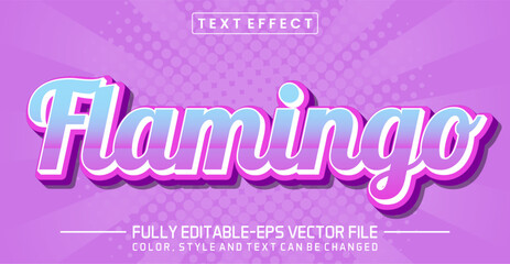 Flamingo font Text effect editable