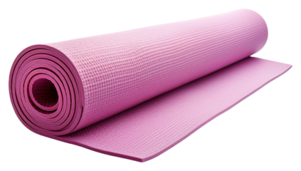 PNG Rolled yoga mat white background stretching exercising.