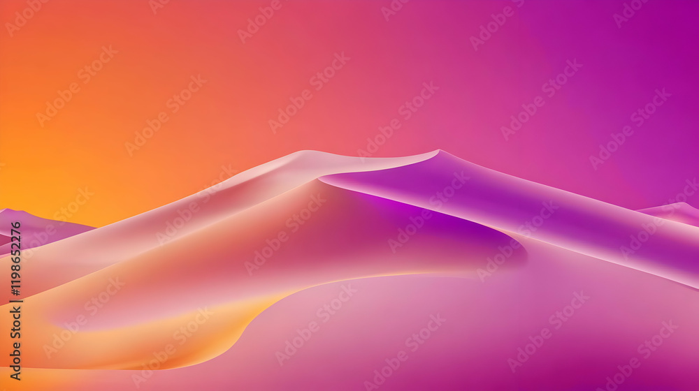 Poster abstract background with flowing pink and orange gradient colors creates smooth, wavy shapes.