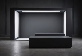 There is a black box that emits a bright white light in a dark room