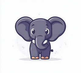 Fototapeta premium vector of an elephant, white background