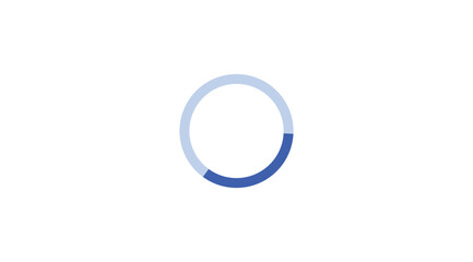Loading circle blue color icon. Download Progress, Preloaded Interface Buffering. Circle royal blue cyan color icon on white background.