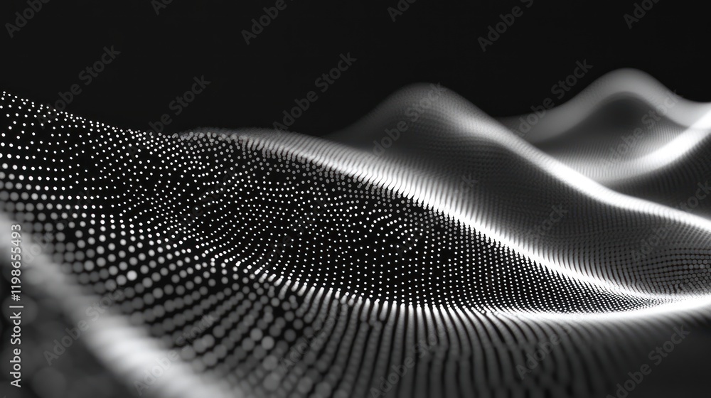 Poster abstract dots and lines for technology visuals.