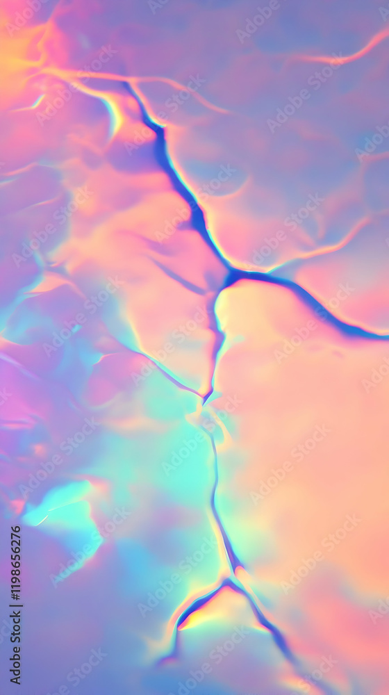 Poster abstract iridescent background flows seamlessly with pastel colors and soft lighting