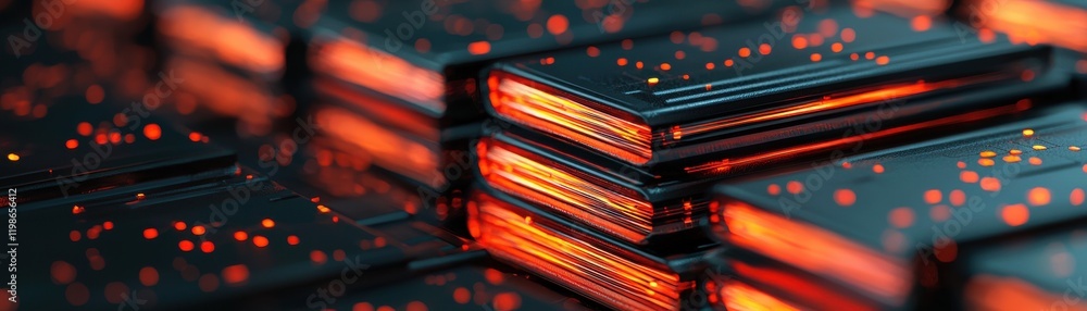Poster Dynamic energy flow in technology products studio setting high-resolution image abstract view innovation concept