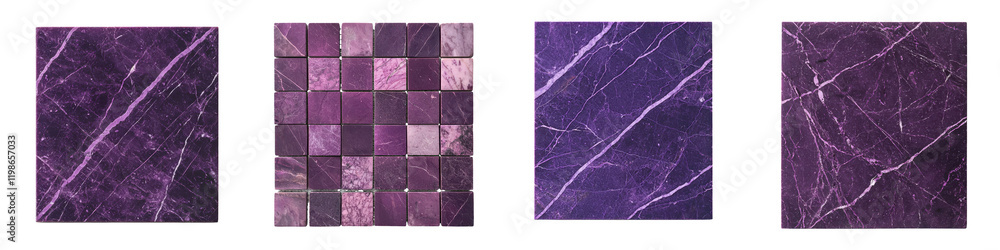 Poster magnificent purple marble texture with intricate geometric patterns creating a premium luxurious and