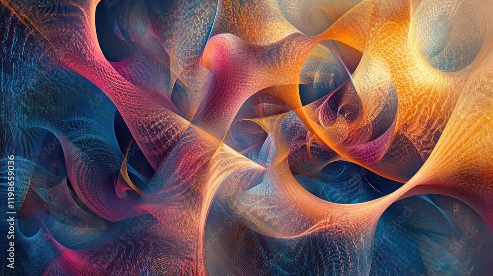 Poster ai-driven abstract plexus design.