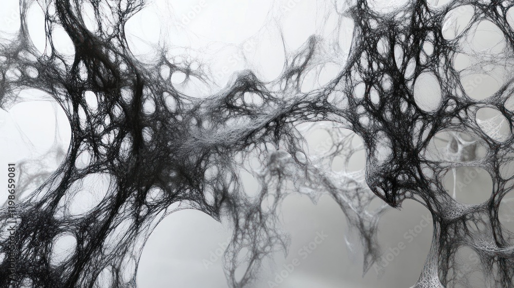 Poster ai-driven abstract plexus design.