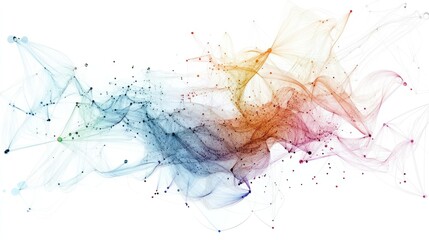 Obraz premium Artistic data visualization using plexus effects.